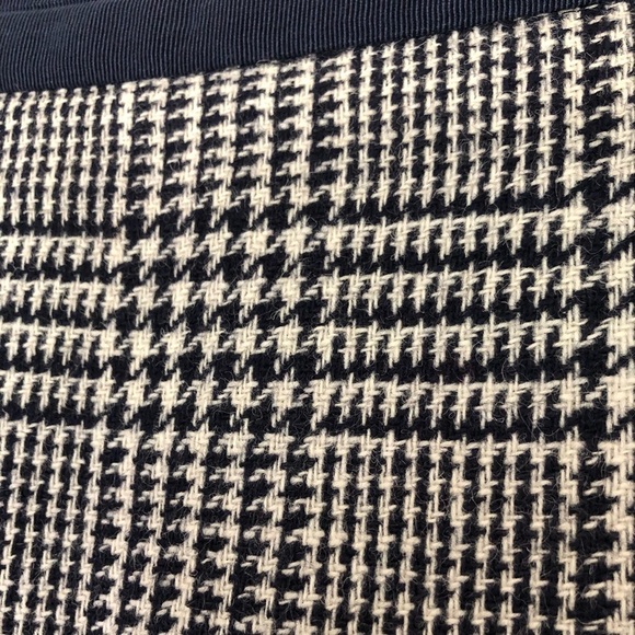 BODEN British Tweed Navy & Cream Houndstooth Pencil Skirt Size 10 - Picture 5 of 6